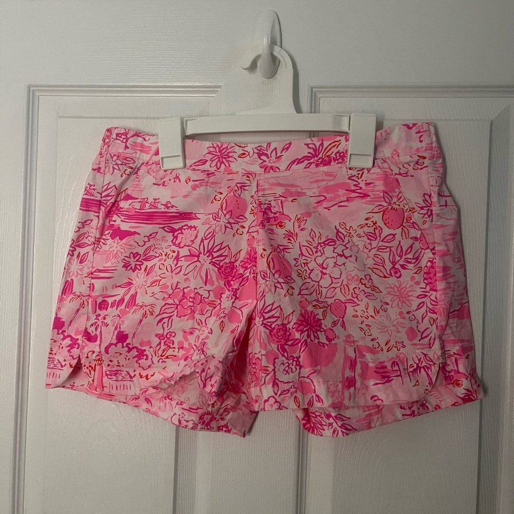 Lilly pulitzer pink printed shorts